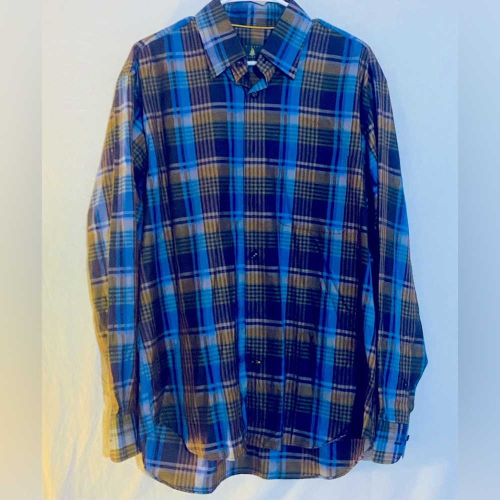 ROBERT TALBOTT Dress shirt size large 300$ AMAZING Must SEE